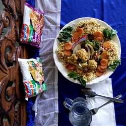 Indomie panggang siram