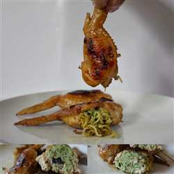 Sayap ayam tanpa tulang goreng mentega isi indomie my noodle rumout laut