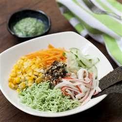 My Noodlez Salad with Sesame Dressing