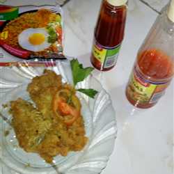 Fried mie ala fried chiken