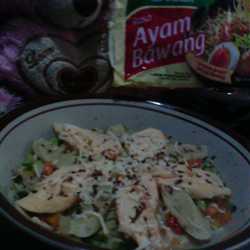 indomie ayam bawang kuah putih toping coke