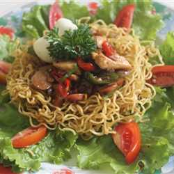Indomie sarang telor saus lada hitam