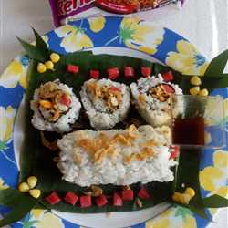 Sushi Mie Tabur Udang + Saus Rendang