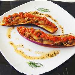 Italian Dressing Indomie Baked In Eggplat