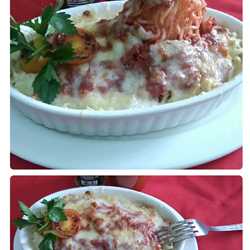 Cheesebaked noodle bolognaise sauce/ mie keju panggang saus bolognaise