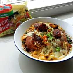 Indomie Cajun Spice with Croquette