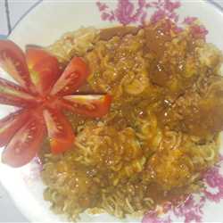 bakwan mie kuah rendang