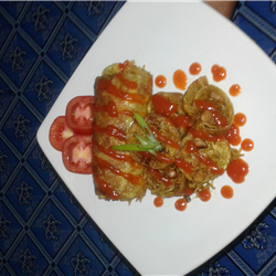 Indomie  Gulung isi daging ayam