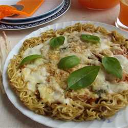 Mushroom Enoki Sausage Pizza Mie
