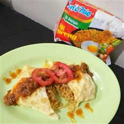 Mie Selimut Saos Spaghetti