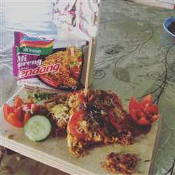 Mie Pizza Rendang Mozarella