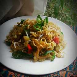 Tumis pare teri cabe ijo