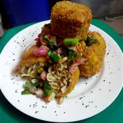 stuffed tofu INDOMIE SAMBAL MATAH with sambal matah