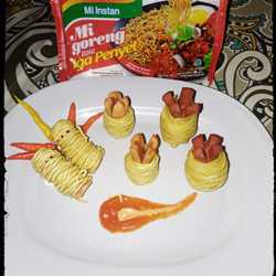 Sosis selimut indomie
