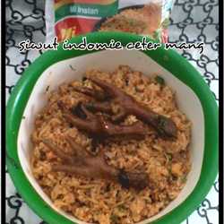 Siwut Indomie Ceter Mang ( Nasi Mawut Indomie Ceker Teriyaki Kemangi)