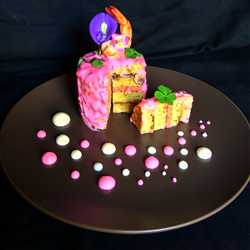 Indomie Pink Salty Layered Cake