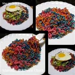 Mie Goreng Pelangi Anak Kost (Spesial pake telur)