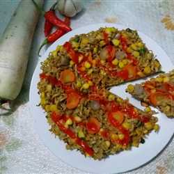 Pizza Indomie Goreng Rasa Ayam Panggang Jumbo