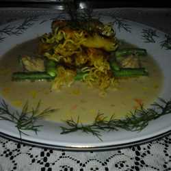 Indomie Gulung Kentang Saus Jamur