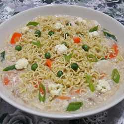 Indomie Kuah Kental Ayam Seafood