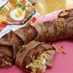 Beef Bacon Indomie Sushi