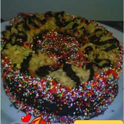 choco caramel cake noodle candy