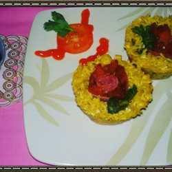 Indomie kari panggang dengan cuko pempek