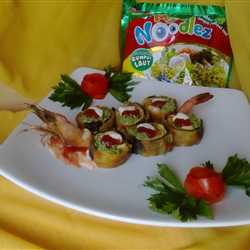 Fried Prawn Sushi with Egg Vege
