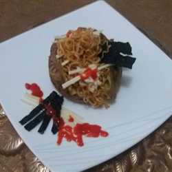 Indomie baked patato