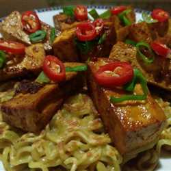 Pizza Mie With Garlic Tofu