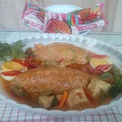 Koi mi Gopas ( kotok'an iwak mie goreng pedas )