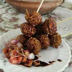 Sate Indomie Ayam Panggang Madu Sambal Kecap