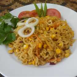 Orak-arik jagung keju Indomie iga penyet