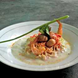 Gnocchi with Indomie sambal rica-rica