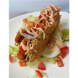 Taco Udang Indomie dengan Saos Mayo Pedas