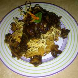 indomie lilit sosis lada hitam