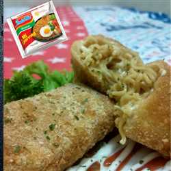 Indomie roti gulung keju