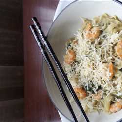 Creamy Garlic Butter Mie With Shrimp
