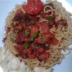 Mie goreng sosis sambel trasi