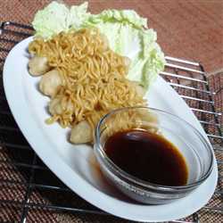 Indomie lilit pempek lenjer nasi