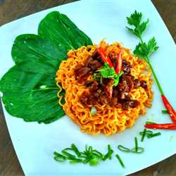 Mieago pedas ( indomie mie ayam goreng perasaan)