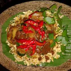 Mie Siram Patin Chips Saus Tiram