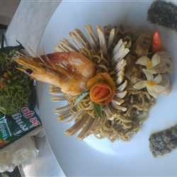 Mie SamJau BuGoPi (Sambal hiJau Bunga bongGol Pisag