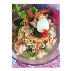 Mie Kari Udang Jamur Sarang Puyuh