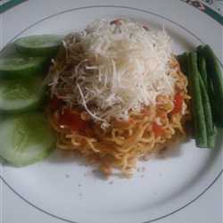 mie goreng toping keju