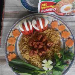 Indomie goreng sosis asam manis in