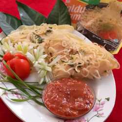 Lempeng mie kornet sapi