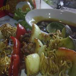 Indomie beef skewers 