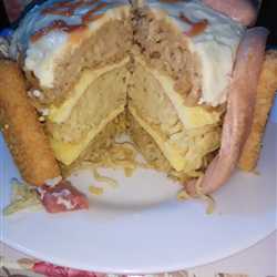 birthday noodles cake