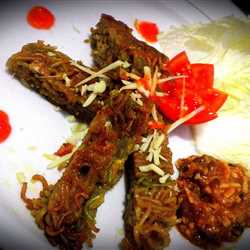 Steak Mie With Cheese, Beef and Shrimp Sauce